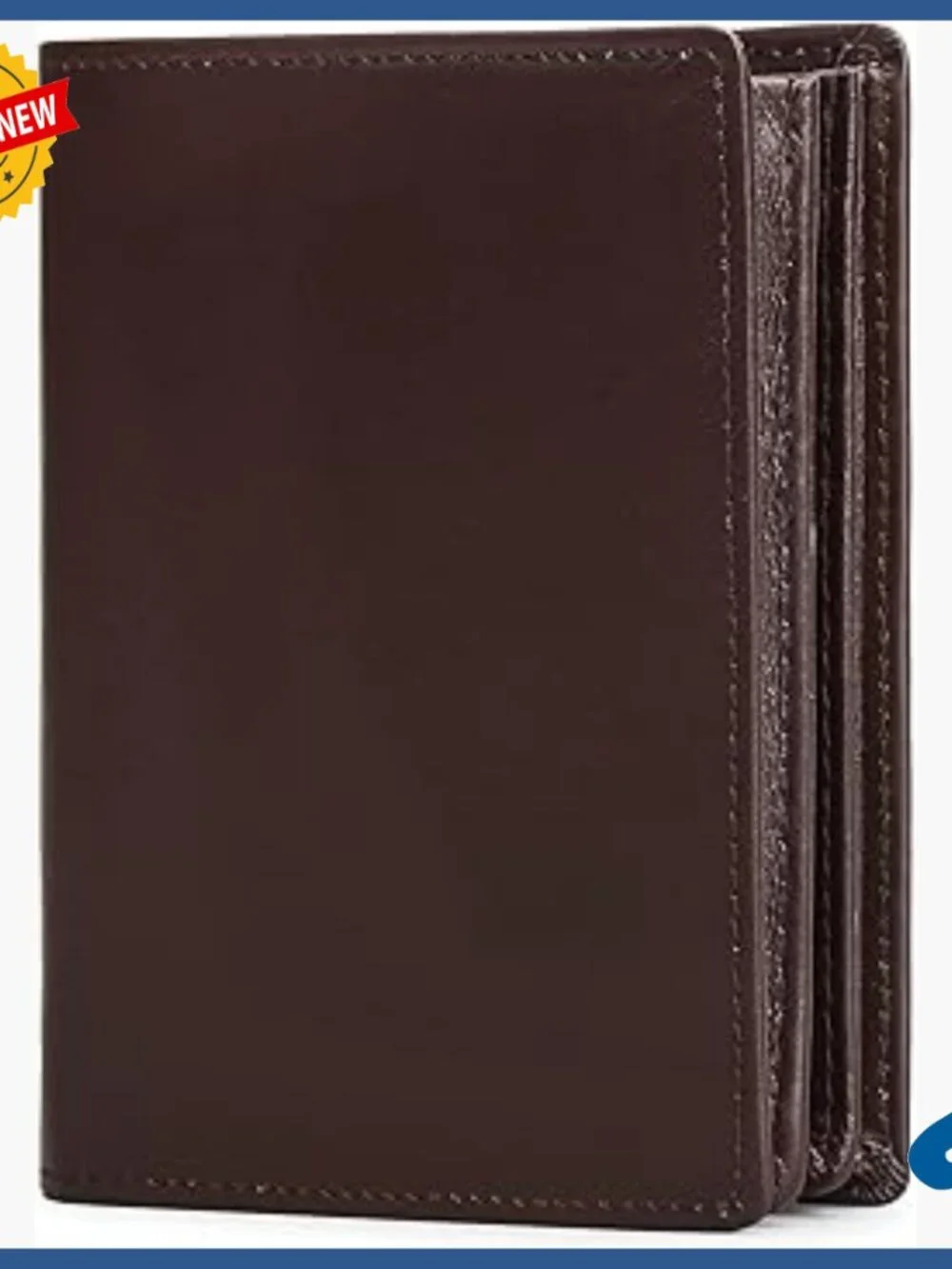 Genuine Leather Bifold Wallet with RFID Blocking 16 Card Slots Large Capacity